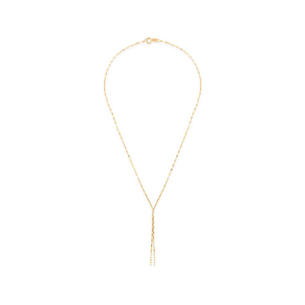 Mirror Chain Lariat Necklace in 14K Yellow Gold, 16" – Image 2 of 4