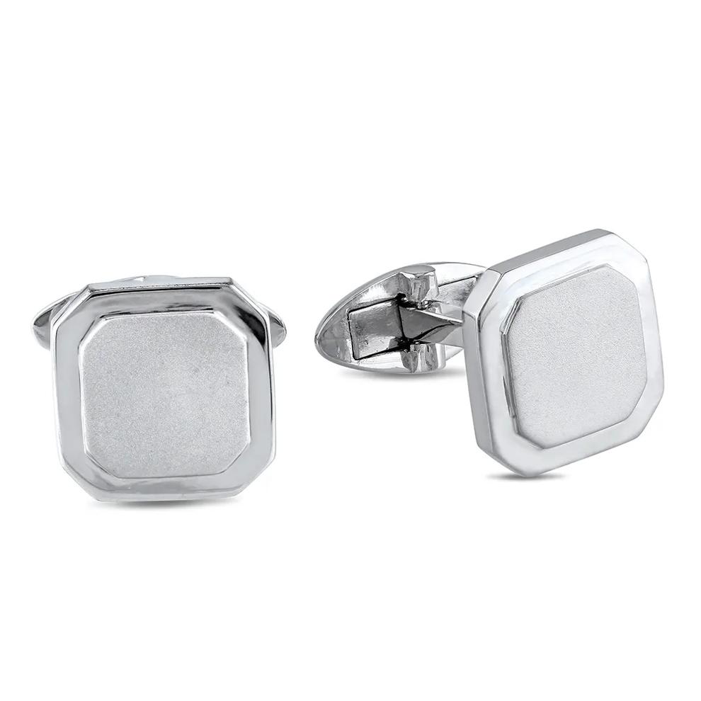 Men&rsquo;s Classic Cufflinks in Sterling Silver – Image 1 of 3