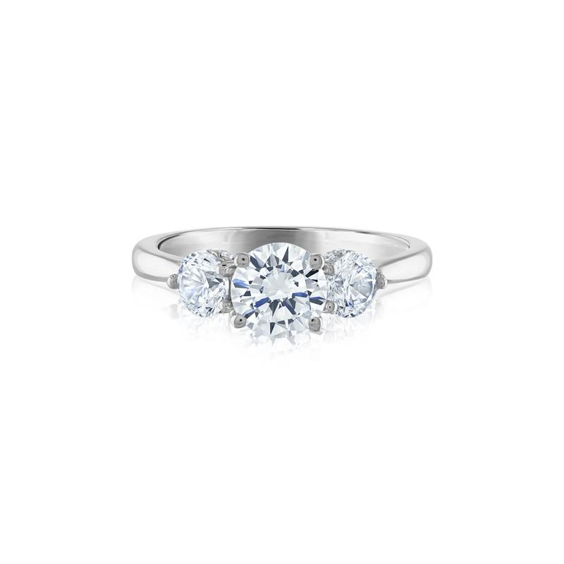 3/4 ct. tw. Lab Grown Diamond Semi-Mount Engagement Ring in 14K White Gold &#40;Setting Only&#41; – Image 1 of 6