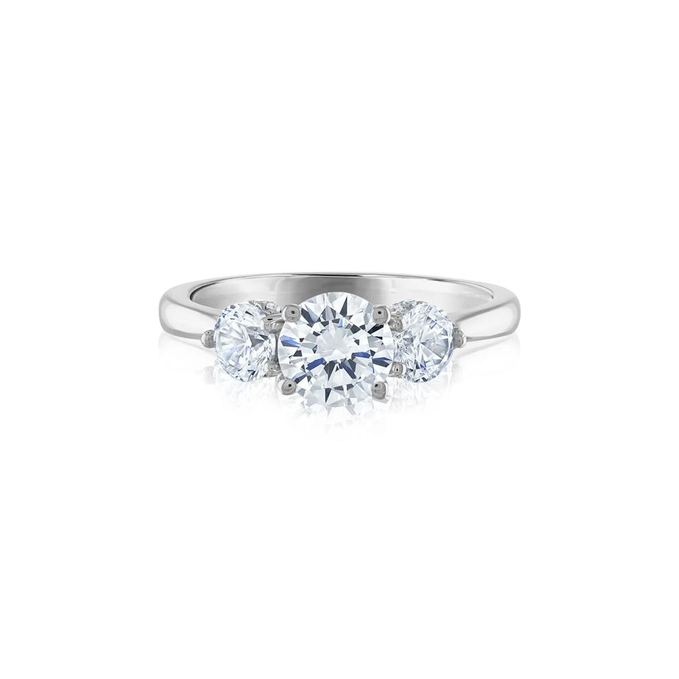 3/4 ct. tw. Lab Grown Diamond Semi-Mount Engagement Ring in 14K White Gold (Setting Only) – Image 1 of 6