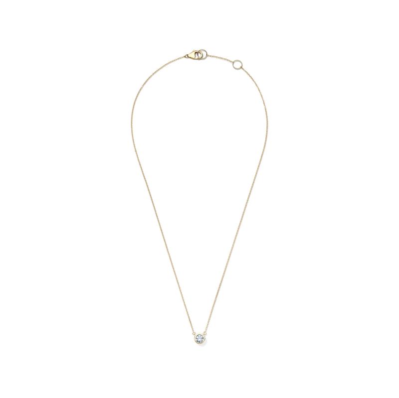 Lab Grown Diamond Bezel-Set Solitaire Pendant in 14K Yellow Gold (1/2 ct. tw.) – Image 2 of 4