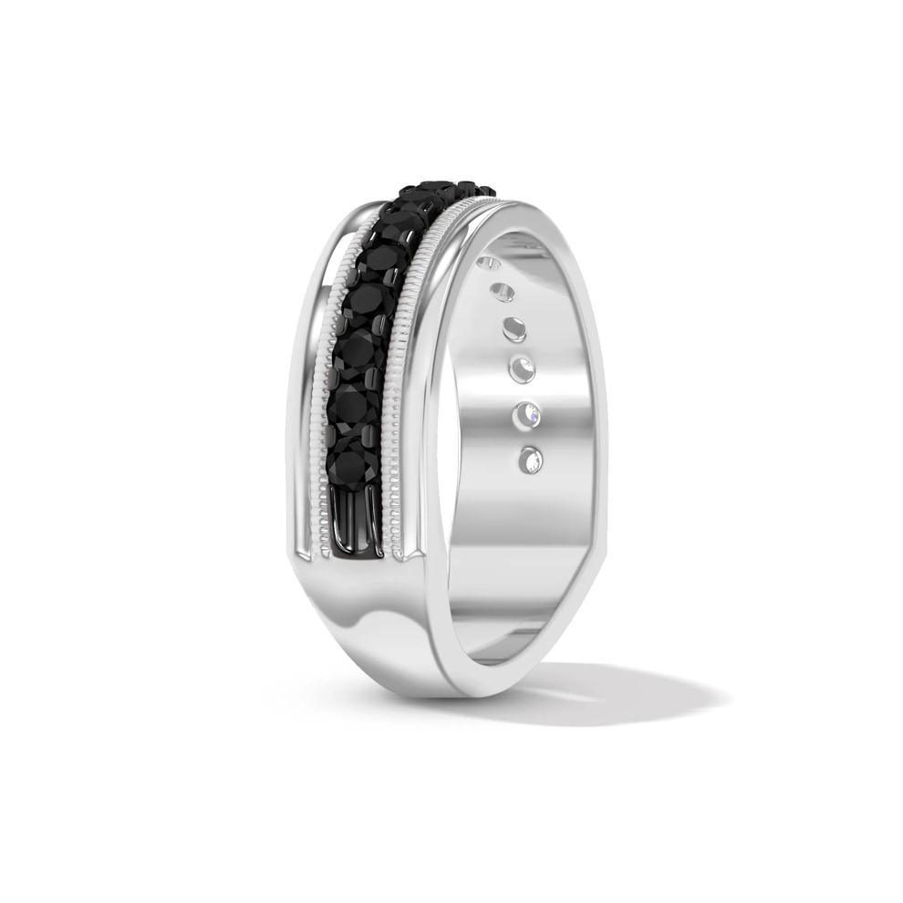 Men's Black Diamond Band in 10K White Gold (1 ct. tw.) – Image 3 of 4