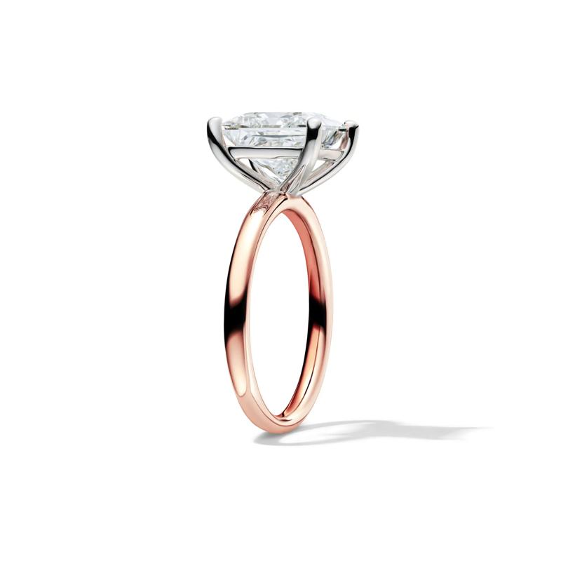 Lab Grown Diamond Princess-Cut Solitaire Engagement Ring in 14K Rose Gold &#40;4 ct.&#41; – Image 3 of 4