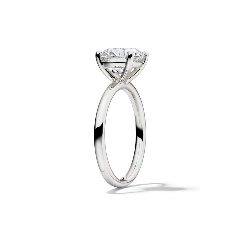 Lab Grown Diamond Solitaire Round Engagement Ring in Platinum &#40;3 ct.&#41; – Image 3 of 4