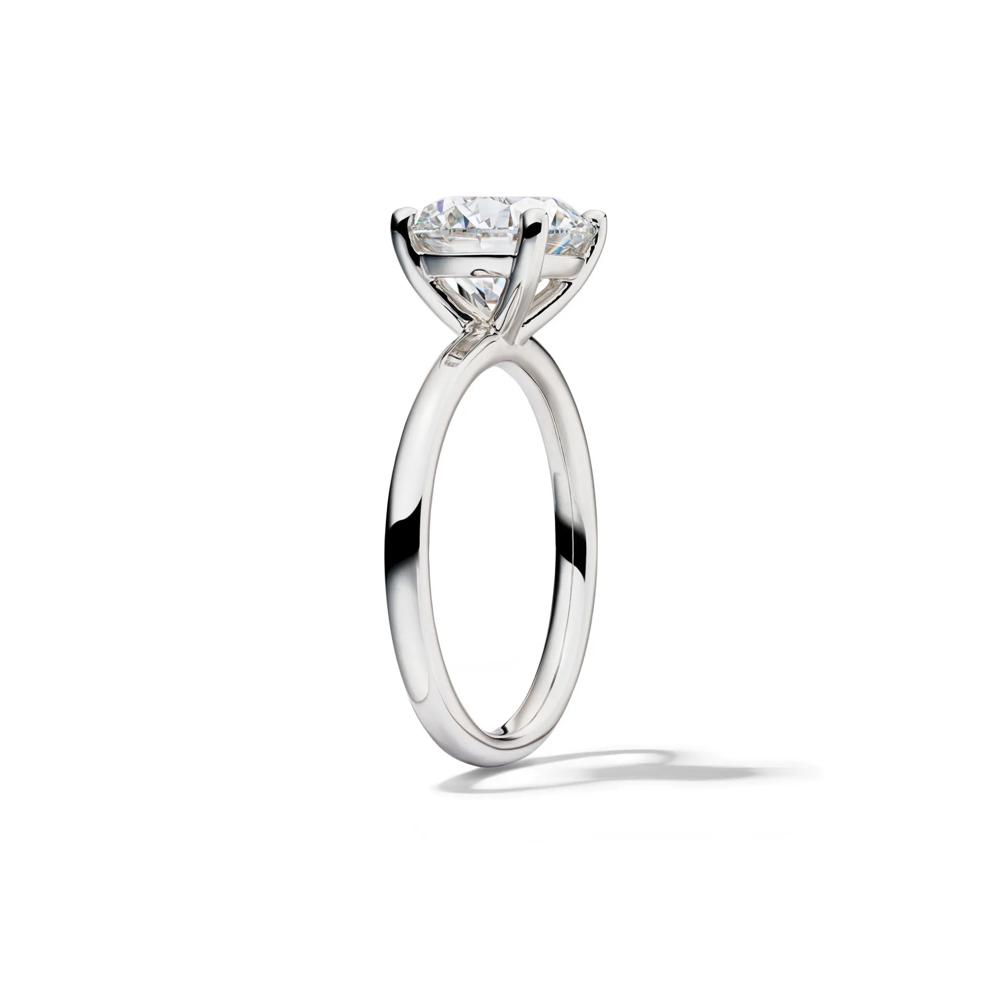 Lab Grown Diamond Solitaire Round Engagement Ring in Platinum (3 ct.) – Image 3 of 4