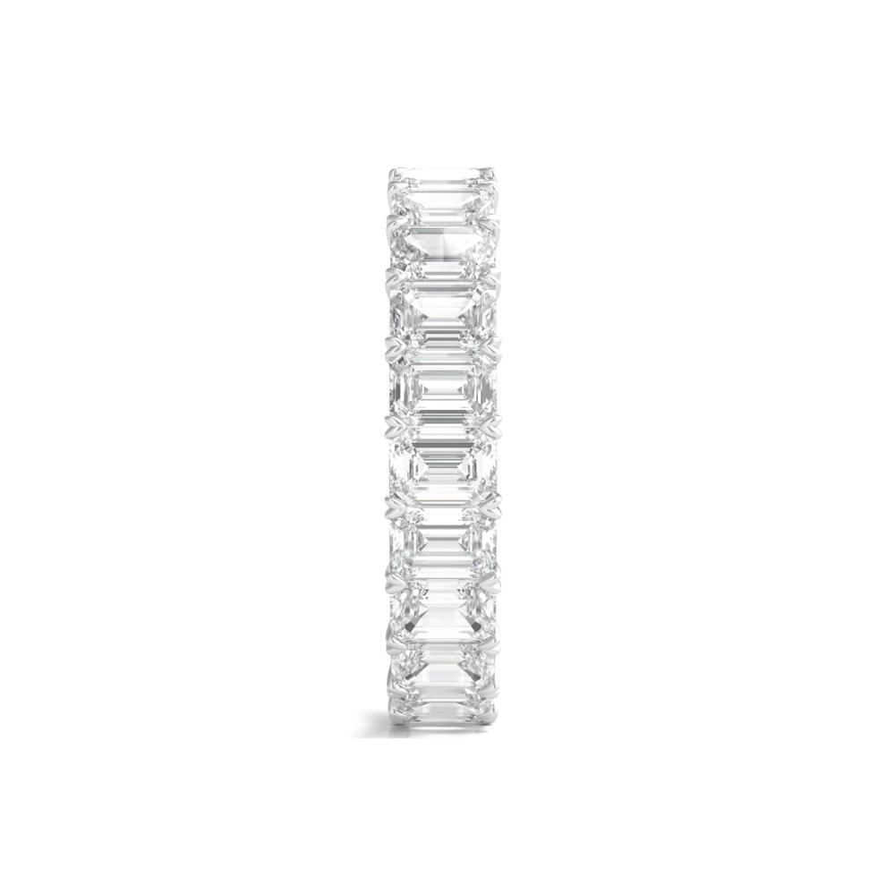 Lab Grown Emerald-Cut Diamond Eternity Band in Platinum (4 ct. tw.)  – Image 3 of 3
