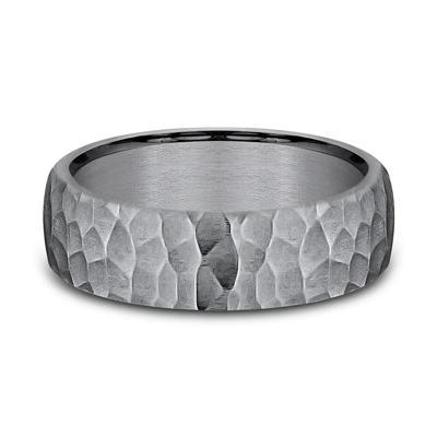 Men's Hammer Finish Band in Tantalum, 6.5MM
