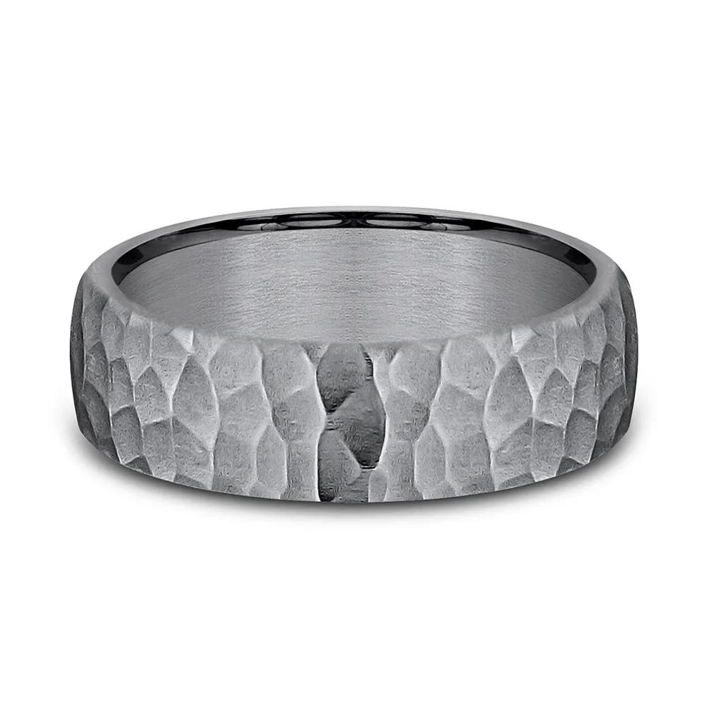 Men's Hammer Finish Band in Tantalum, 6.5MM – Image 1 of 3