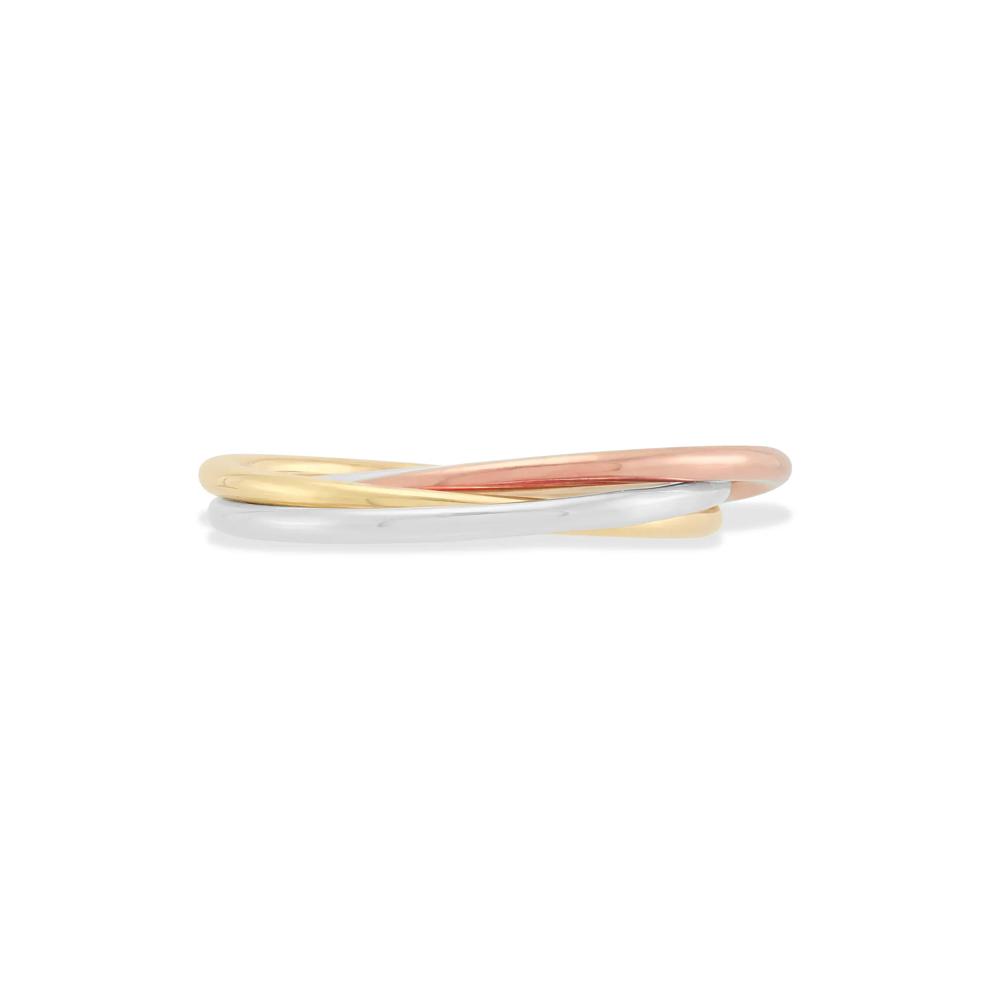 Rolling Ring in 14K Yellow, White &amp; Rose Golds – Image 1 of 4