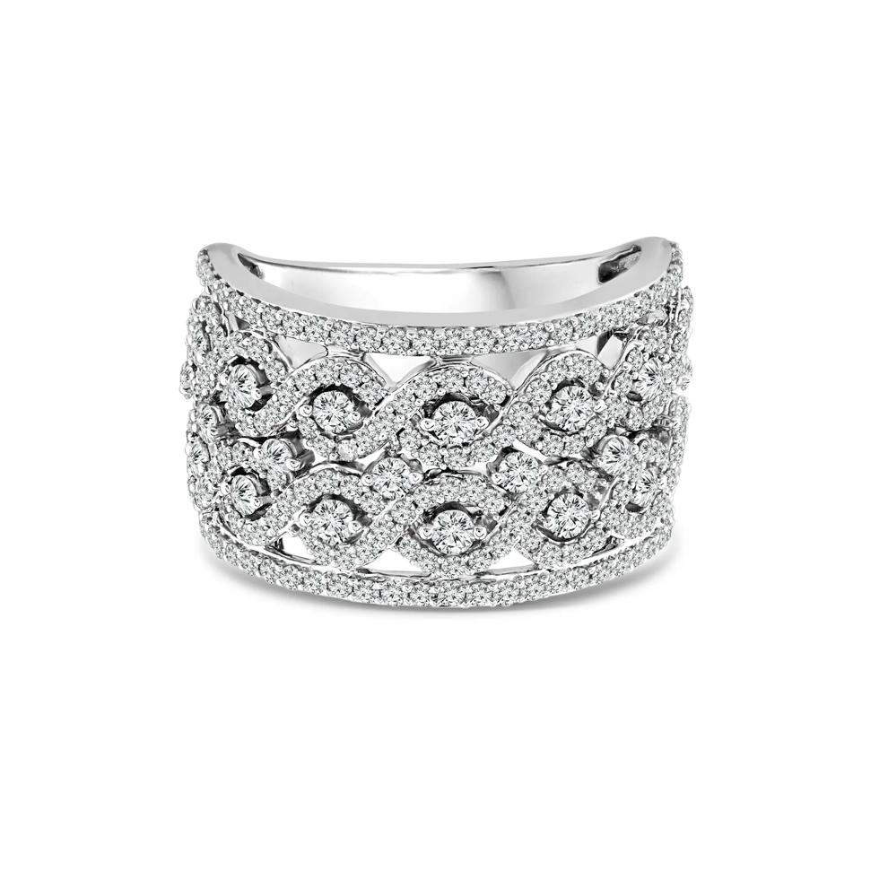Diamond Multi-Row Band in 14K White Gold (1 1/2 ct. tw.) – Image 1 of 3