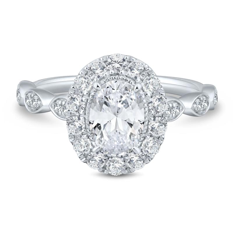Oval Diamond Engagement Ring in 14K White Gold (1 1/2 ct. tw.) – Image 1 of 3
