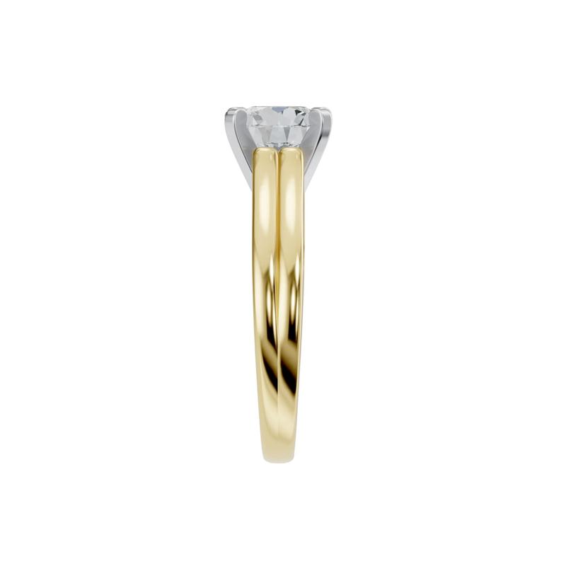 Lab Grown Diamond Semi-Mount in 14K Yellow and White Gold &#40;Setting Only&#41; &#40;1/4 ct. tw.&#41; – Image 5 of 8