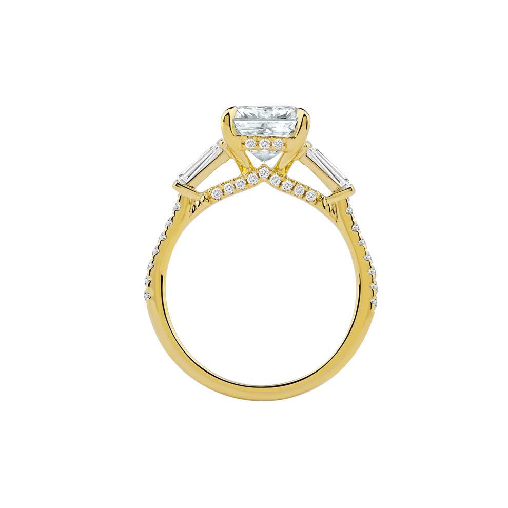 Lab Grown Diamond June Radiant-Cut Engagement Ring in 14K Yellow Gold (3 5/8 ct. tw.) – Image 2 of 4