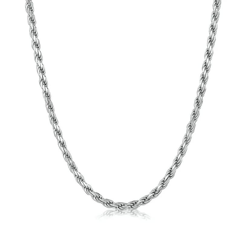Rope Chain in Sterling Silver, 18&quot; – Image 1 of 2