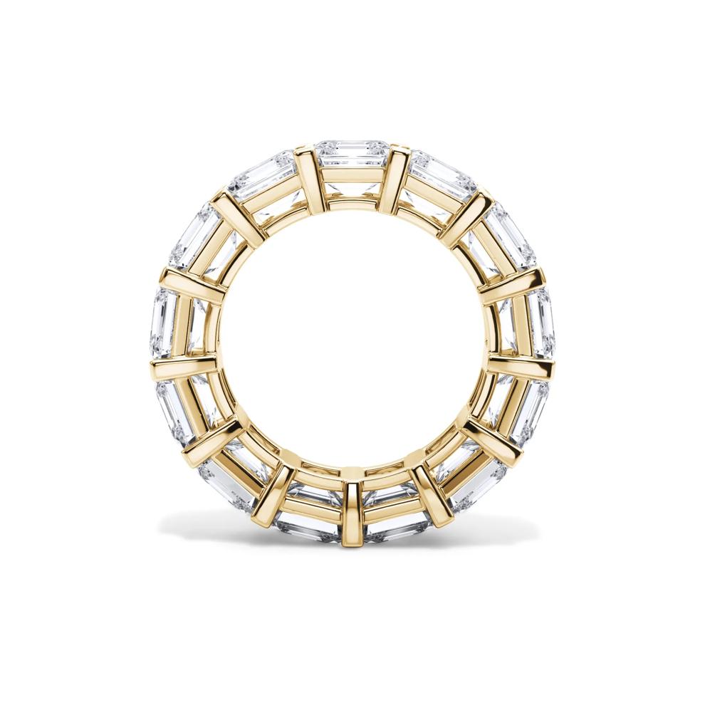 Lab Grown Diamond Asscher-Cut Eternity Band in 18K Yellow Gold (13 ct. tw.) – Image 2 of 4