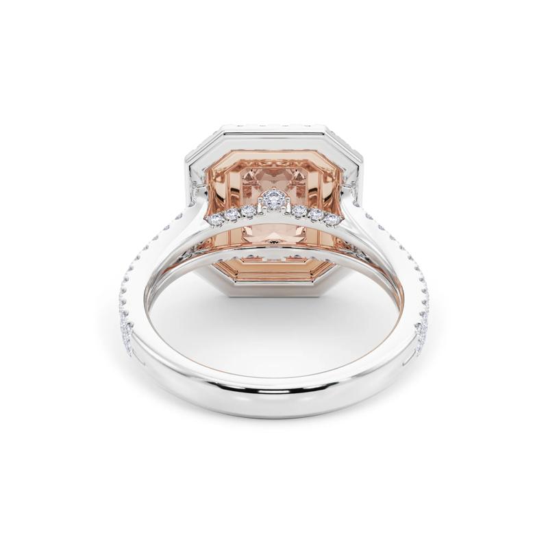 Lab Grown Diamond Pink &amp; White Engagement Ring in 14K White &amp; Rose Gold &#40;3 3/4 ct. tw.&#41; – Image 4 of 5
