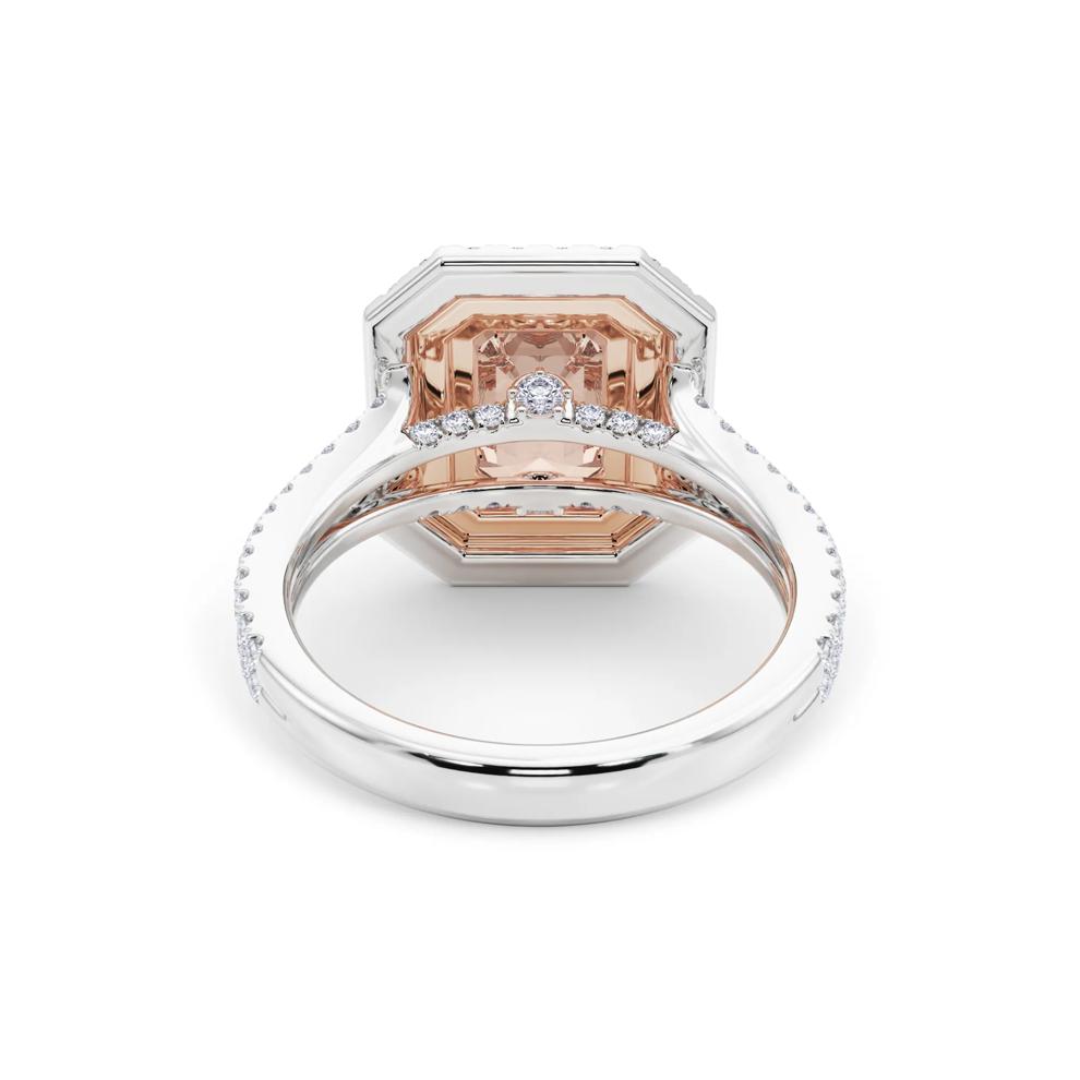 Lab Grown Diamond Pink &amp; White Engagement Ring in 14K White &amp; Rose Gold (3 3/4 ct. tw.) – Image 4 of 5