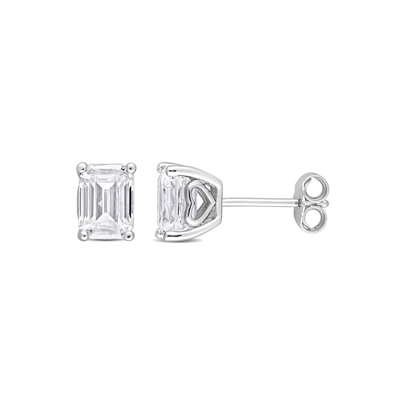 Lab-Created Moissanite Solitaire Stud Earrings in Sterling Silver &#40;2 ct. dew&#41; – Image 1 of 5