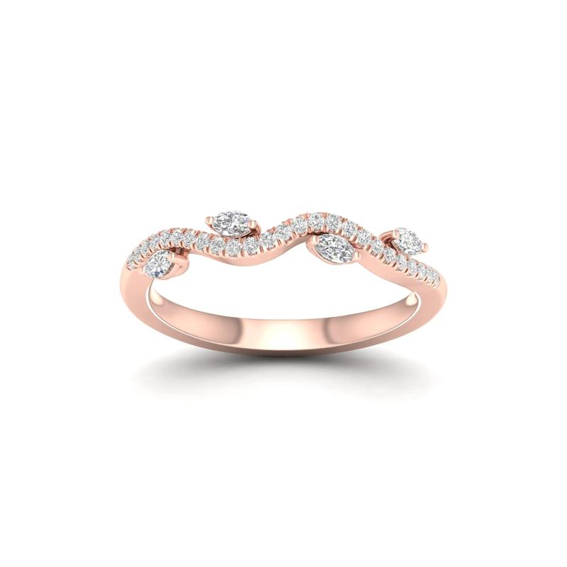 Diamond Vine Anniversary Band in 14K Rose Gold &#40;1/4 ct. tw.&#41;  – Image 4 of 4