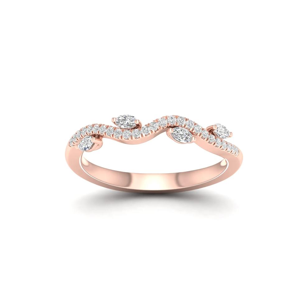 Diamond Vine Anniversary Band in 14K Rose Gold (1/4 ct. tw.)  – Image 4 of 5