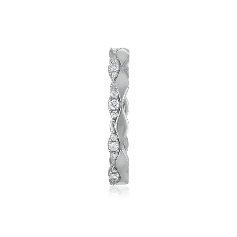 Wavy Diamond Stack Band in 14K White Gold &#40;1/5 ct. tw.&#41; – Image 3 of 3