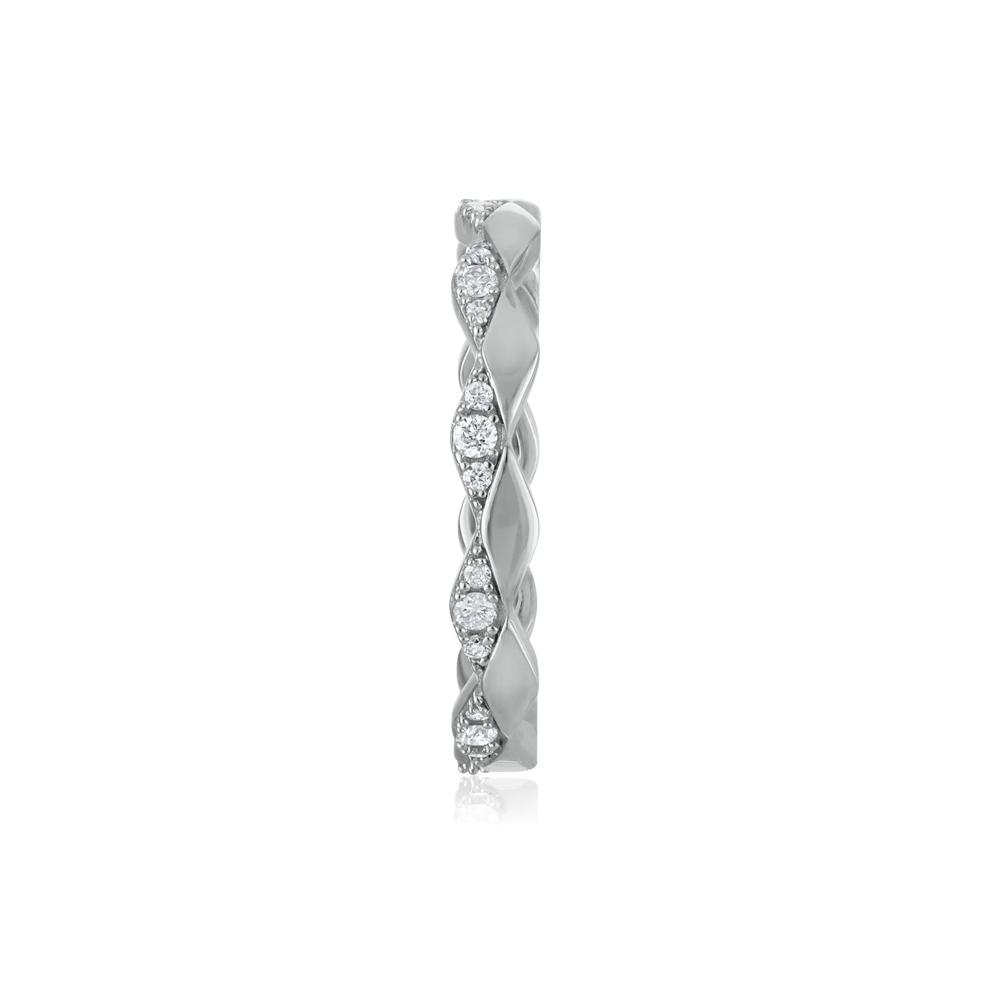 Wavy Diamond Stack Band in 14K White Gold (1/5 ct. tw.) – Image 3 of 3