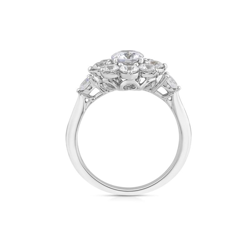 Lab Grown Diamond Starburst Ring in 14K White Gold &#40;2 ct. tw.&#41; – Image 2 of 3