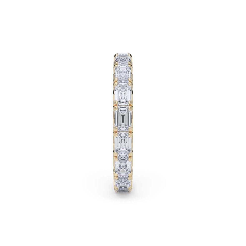 Lab Grown Emerald-Cut Diamond Eternity Band in 14K Yellow Gold (2 1/7 ct. tw.) – Image 3 of 4