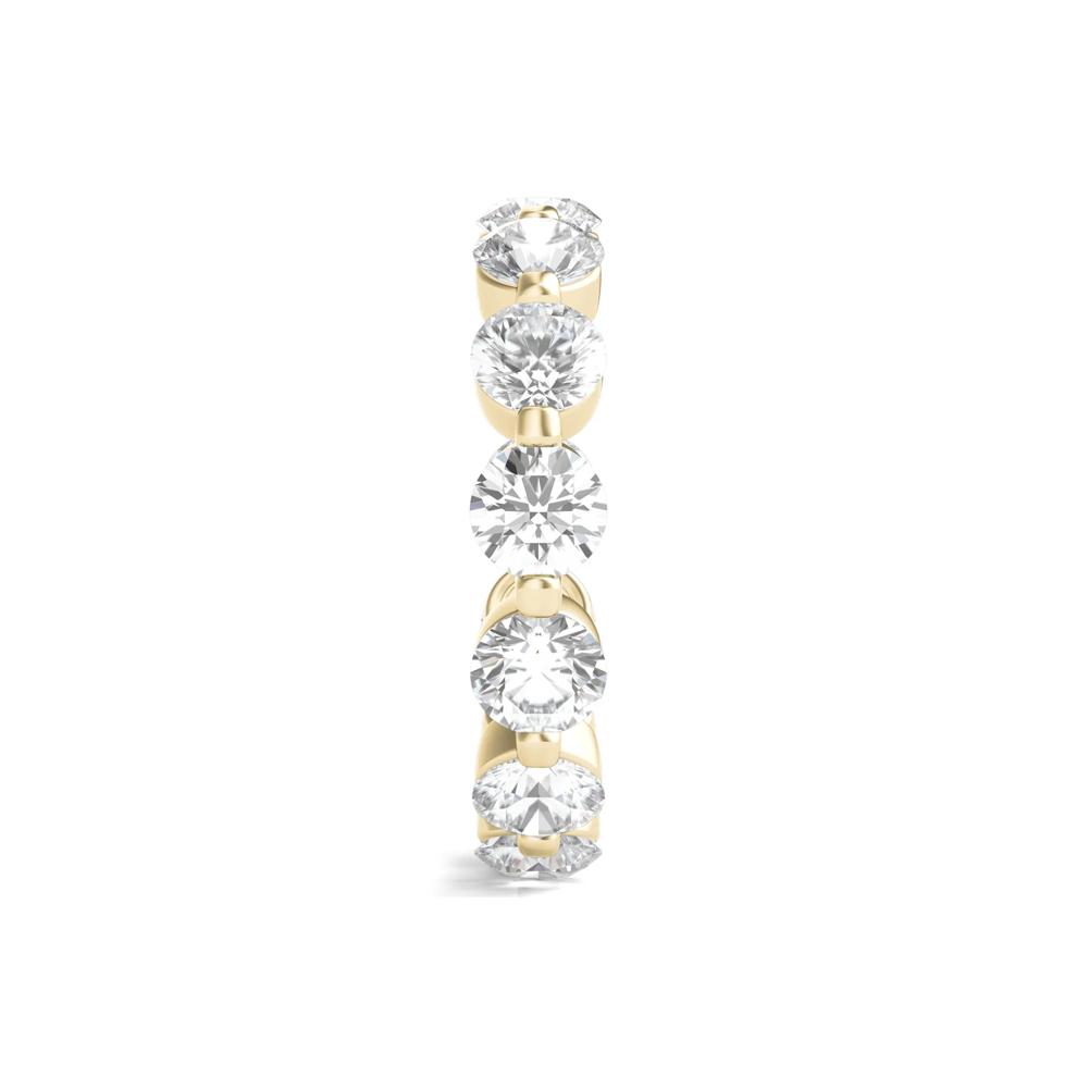 Round Brilliant-Cut Lab Grown Diamond Eternity Band in 14k Yellow Gold (4 ct. tw.) – Image 3 of 3