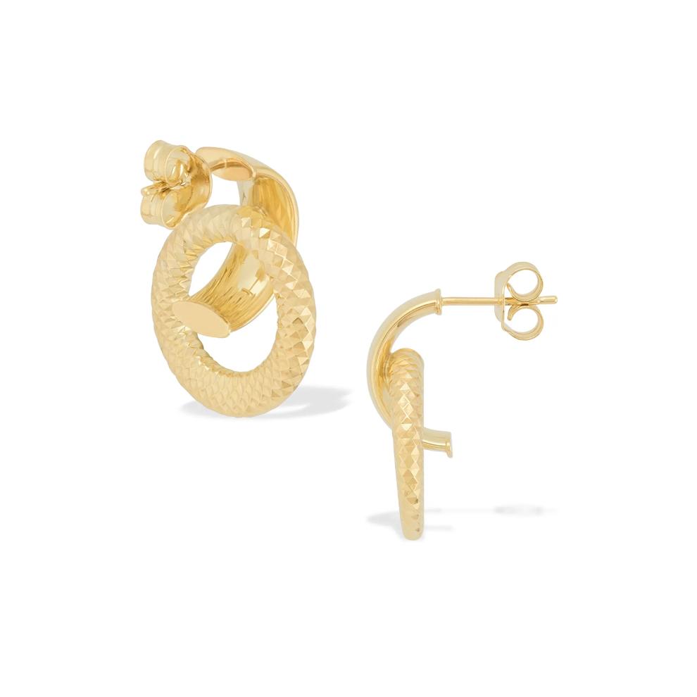 Door Knocker Stud Earrings in 14K Yellow Gold – Image 2 of 2