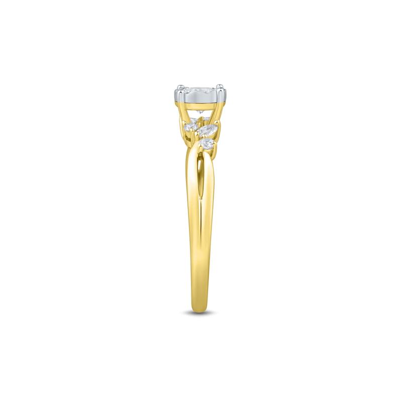 Lab Grown Diamond Promise Ring in 10K Yellow and White Gold &#40;1/2 ct. tw.&#41; – Image 2 of 3