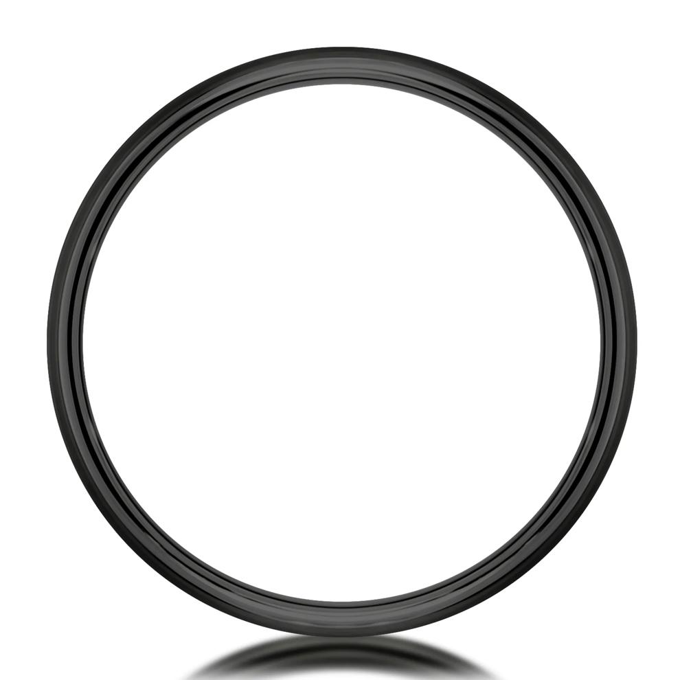 Men&rsquo;s Topography Pattern Wedding Band in Black Titanium, 6.5MM – Image 2 of 3