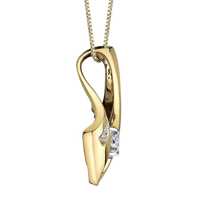 1/4 ct. tw. Diamond Pendant in 10K Yellow Gold – Image 2 of 3