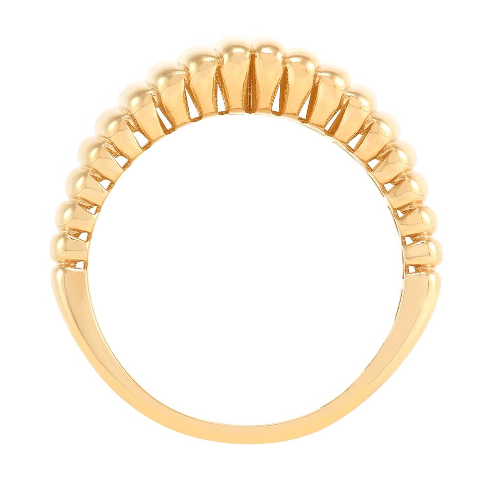 Polished Wide Ribbed Ring in 14K Yellow Gold – Image 3 of 3