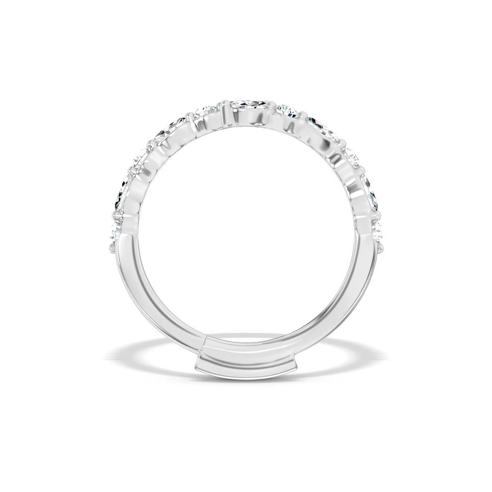 Lab Grown Diamond Marquise &amp; Round Bypass Insert in 14K White Gold (1/3 ct. tw.) – Image 2 of 4