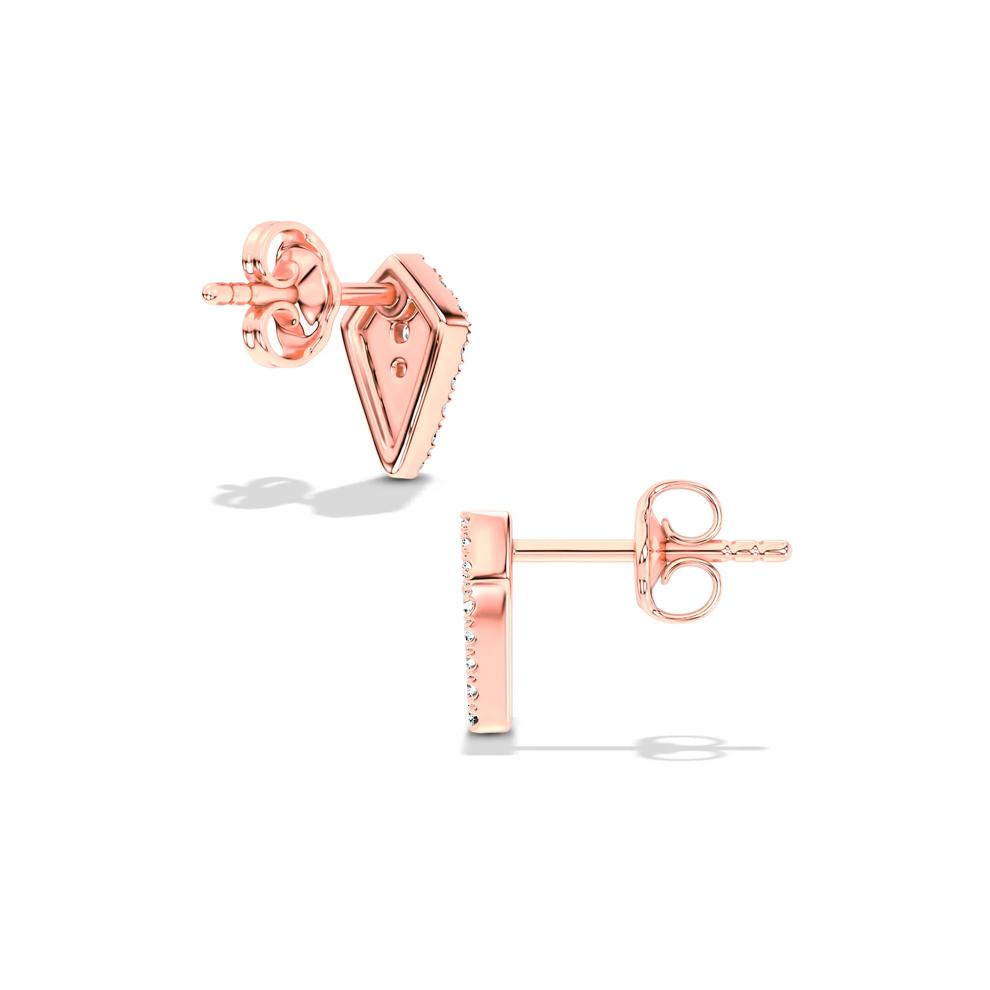 Diamond Kite Stud Earrings in 10K Rose Gold (1/7 ct. tw.) – Image 2 of 2