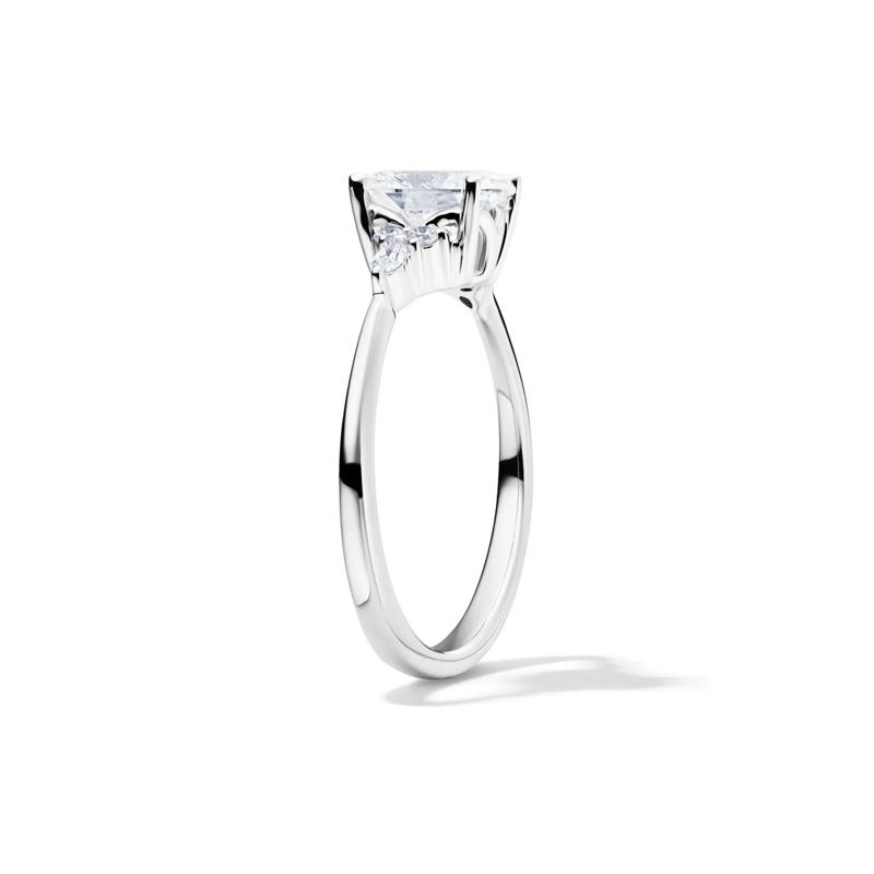 Lab Grown Diamond Oval Engagement Ring in 14K White Gold &#40;1 ct. tw.&#41; – Image 3 of 5