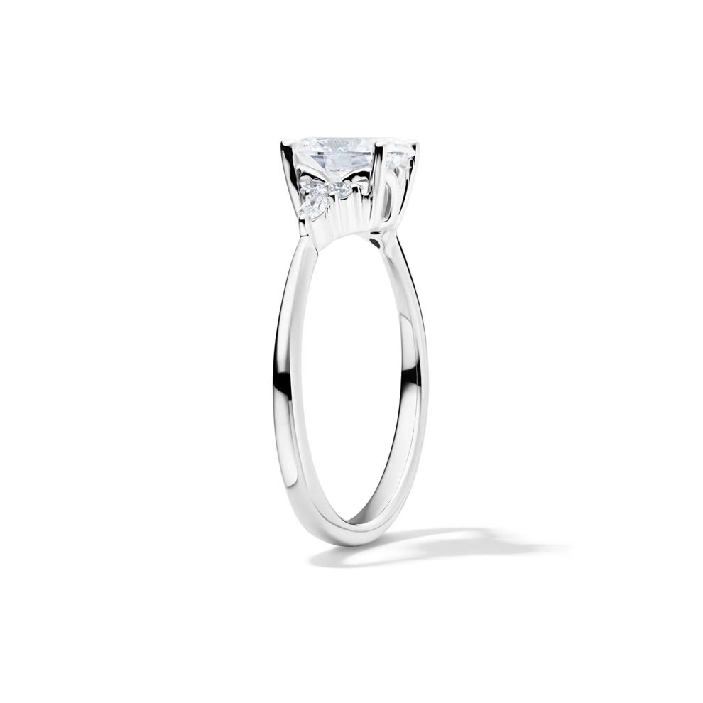 Lab Grown Diamond Oval Engagement Ring in 14K White Gold (1 ct. tw.) – Image 3 of 5