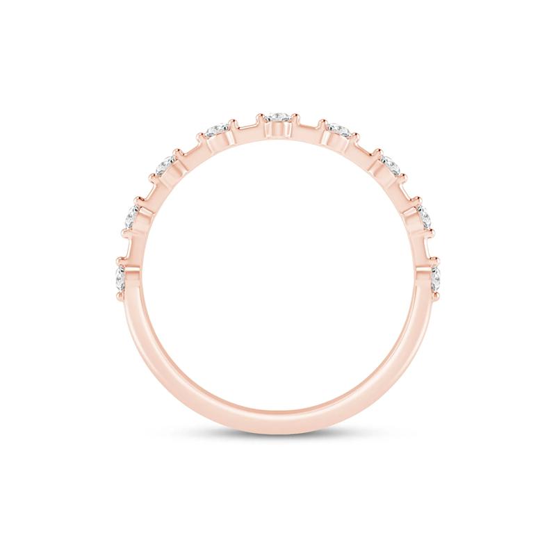 Diamond Anniversary Stack Band in 10K Rose Gold &#40;1/7 ct. tw.&#41; – Image 2 of 3