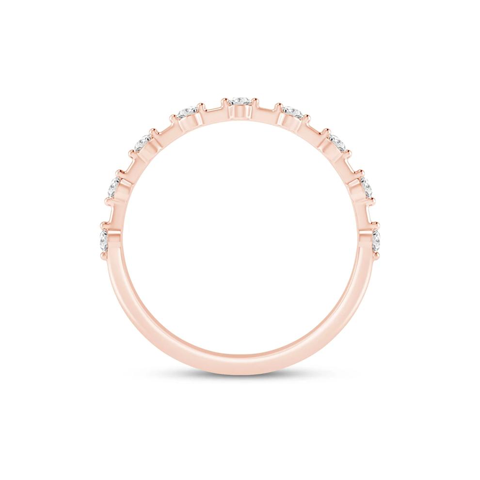 Diamond Anniversary Stack Band in 10K Rose Gold (1/7 ct. tw.) – Image 2 of 3