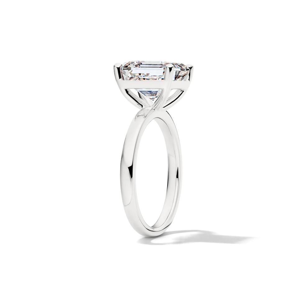 Lab Grown Diamond Asscher-Cut Solitaire Engagement Ring in 14K White Gold (5 ct.) – Image 3 of 4
