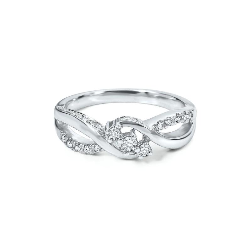 1/7 ct. tw. Diamond Ring in Sterling Silver – Image 1 of 2
