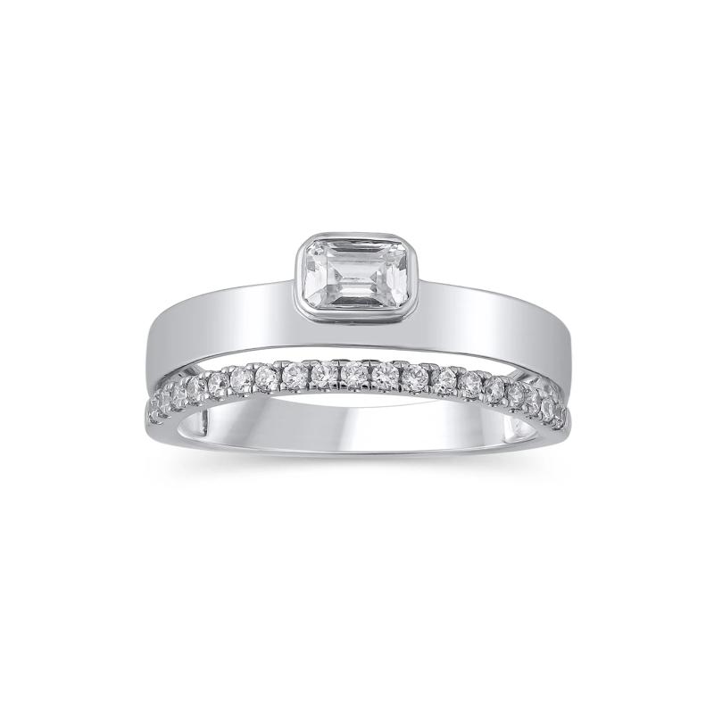 Lab Grown Diamond Multi-Row Anniversary Band in 10K White Gold &#40;1/2 ct. tw.&#41; – Image 1 of 3