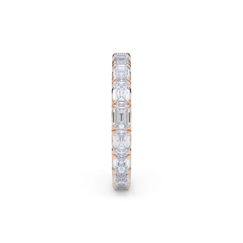 Lab Grown Emerald-Cut Diamond Eternity Band in 14K Rose Gold &#40;2 1/7 ct. tw.&#41; – Image 3 of 4