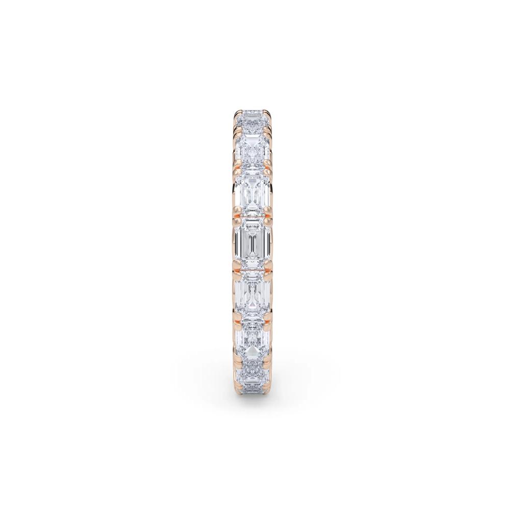 Lab Grown Emerald-Cut Diamond Eternity Band in 14K Rose Gold (2 1/7 ct. tw.) – Image 3 of 4
