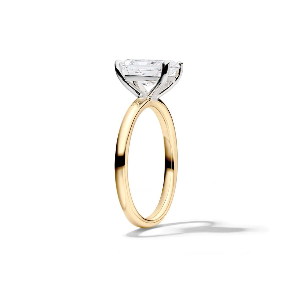 Lab Grown Diamond Radiant-Cut Solitaire Ring in 14K Yellow Gold (2 ct.) – Image 3 of 4