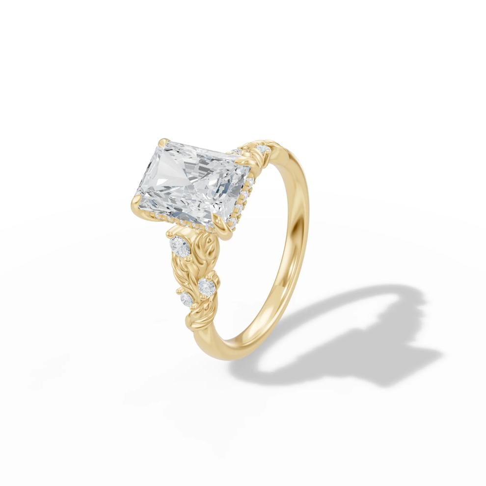 Lab Grown Diamond Radiant-Center Engagement Ring in 14K Yellow Gold (2 1/4 ct. tw.) – Image 4 of 4