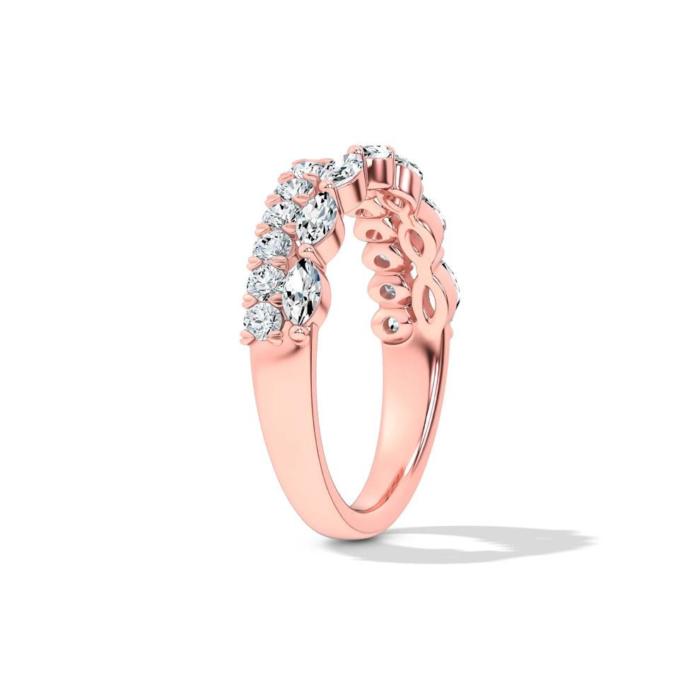 Lab Grown Diamond Open Double Row Band in 14K Rose Gold (3/4 ct. tw.) – Image 3 of 4