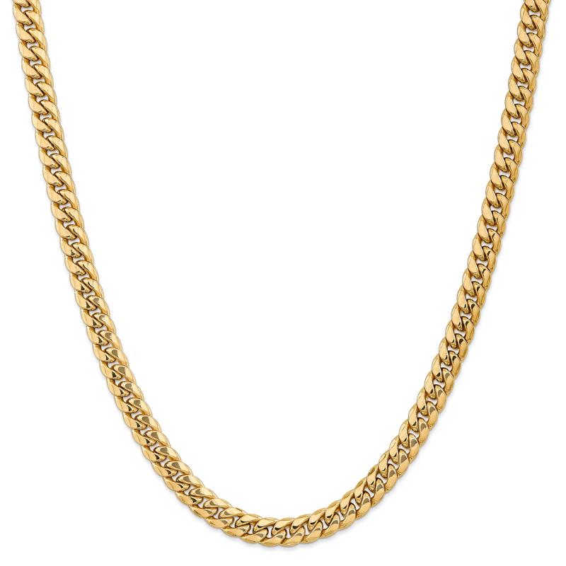 Miami Cuban Chain in 14K Yellow Gold, 24&quot; – Image 1 of 4