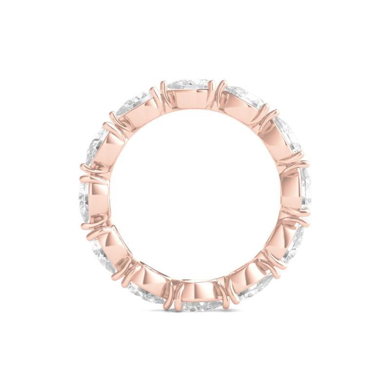 Pear-Cut Lab Grown Diamond Eternity Band in 14k Rose Gold &#40;3 ct. tw.&#41; – Image 2 of 3